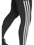 Adidas Optime 3 Stripes Full Length Training Leggings in recycled polyester with high-rise waistband and side pocket