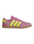 Adidas Breaknet Sleek women’s shoes with low heel, leather and synthetic upper, perforated design, and classic 3-Stripes on rubber outsole