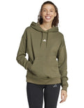 Adidas fleece hoodie with 3-bar chest logo, soft cotton blend, cozy relaxed fit