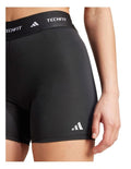 Adidas Techfit Short Leggings in black, 73% recycled polyester, 27% elastane, compression fit, AEROREADY moisture-wicking for workouts