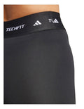 Adidas Techfit Short Leggings in black, 73% recycled polyester, 27% elastane, compression fit, AEROREADY moisture-wicking for workouts