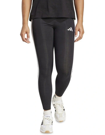 Adidas Essentials 3-Stripes Cotton Leggings Women Stretchy Comfortable Workout Pants