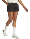 Adidas Essentials Small Logo cozy fleece shorts for men in cotton-polyester blend with 3 Bar Logo and side slits
