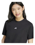 Adidas Essentials Small Logo Cotton T-shirt in white, 100% soft cotton, casual sporty wear