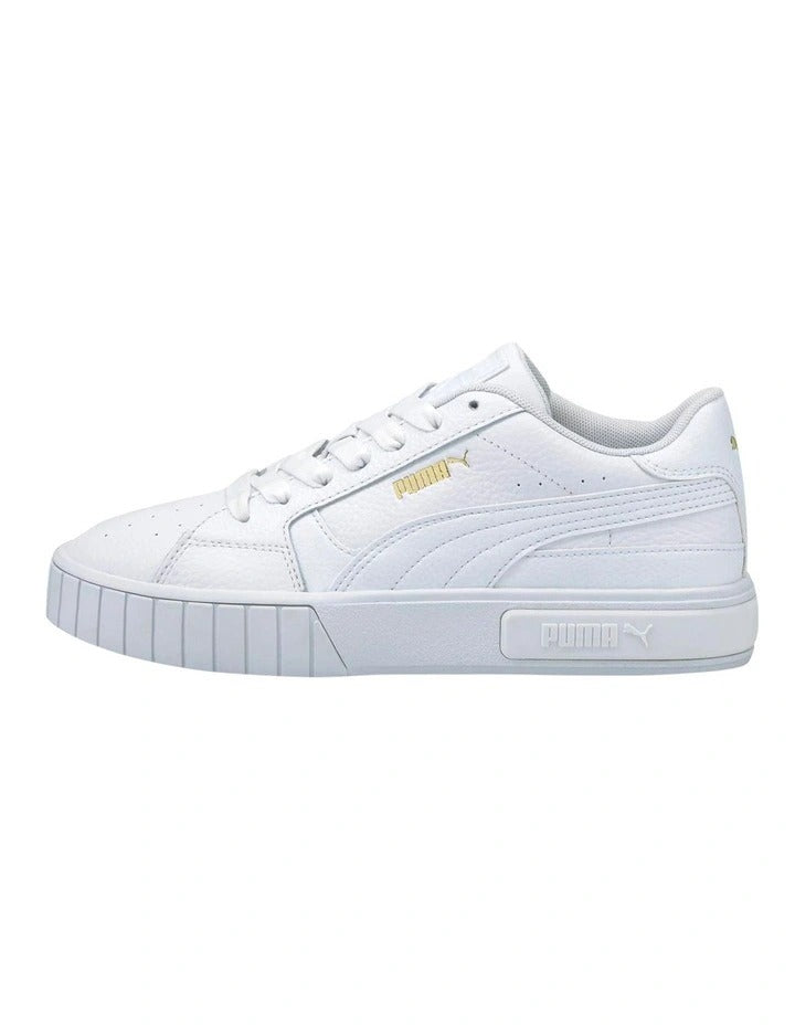 PUMA Cali Star Women's Leather Sneakers Flat Heel Rubber Outsole Stylish TPU Wrap White Shoes