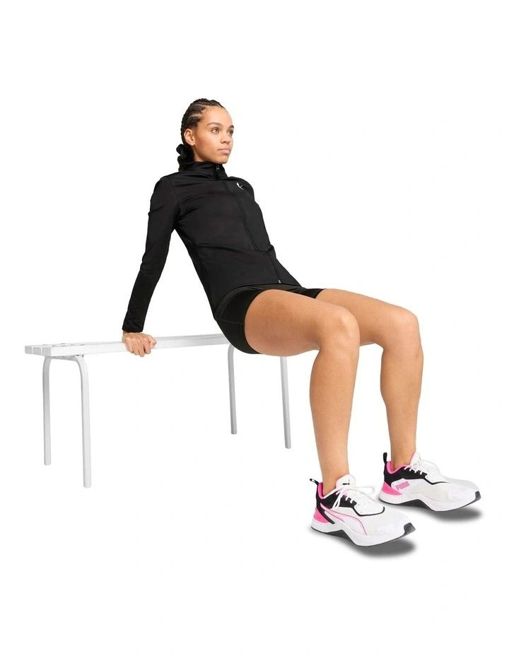 Puma Strong Full Zip Sweat Top for Women with Mock Neck and DryCELL Technology