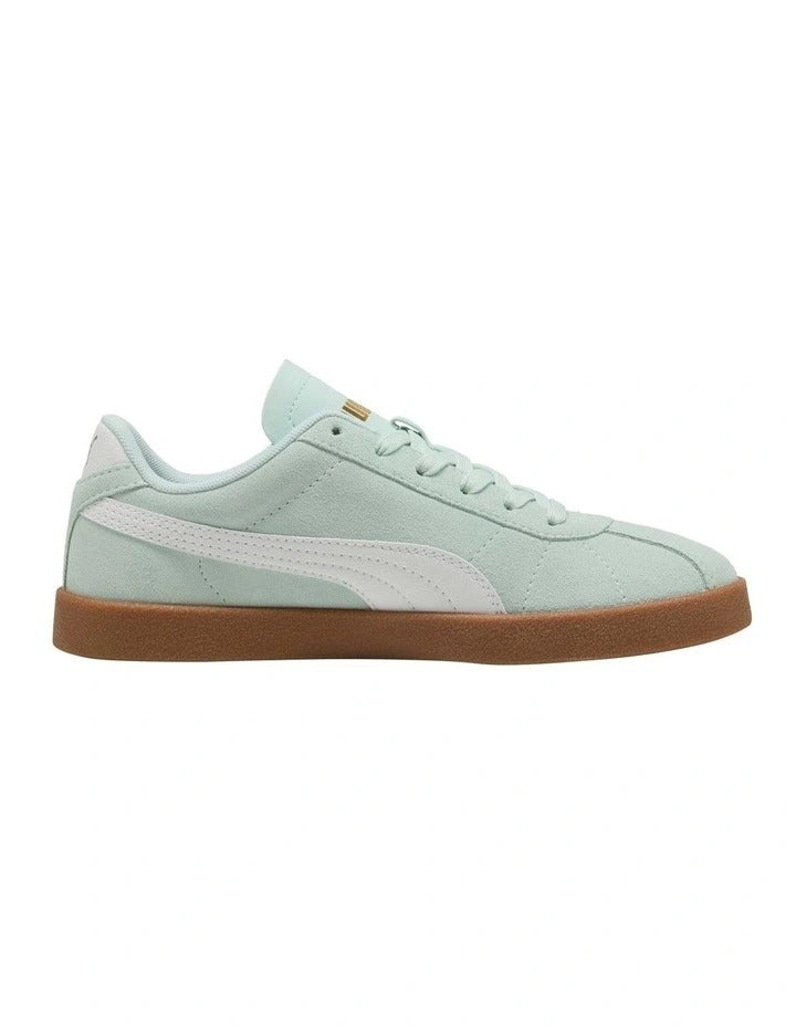 Women’s Puma Club II Sneakers with suede leather upper, flat heel, SoftFoam+ cushioning, and classic Puma design