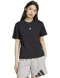 Adidas Essentials Small Logo Cotton T-shirt in white, 100% soft cotton, casual sporty wear