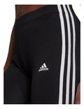Adidas 3 Stripe Bike Short in black with fitted design and organic cotton fabric