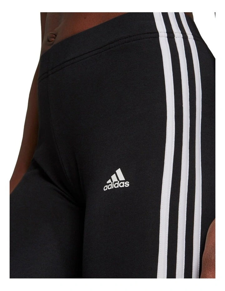 Adidas 3 Stripe Bike Short in black with fitted design and organic cotton fabric