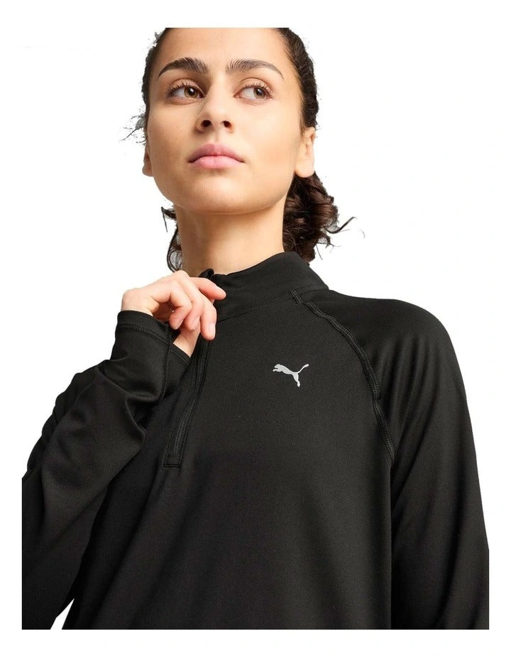Puma Run Velocity Cloudspun 1/4 Zip Sweater for men and women, lightweight, breathable, moisture-wicking performance top