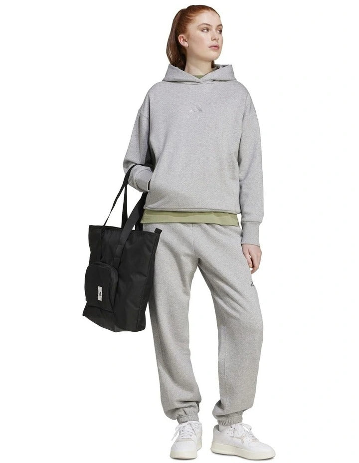 Adidas All SZN Fleece Loose Joggers in cotton and recycled polyester, soft fleece pants with elastic waist and hem, side pockets, and relaxed fit for everyday comfort.