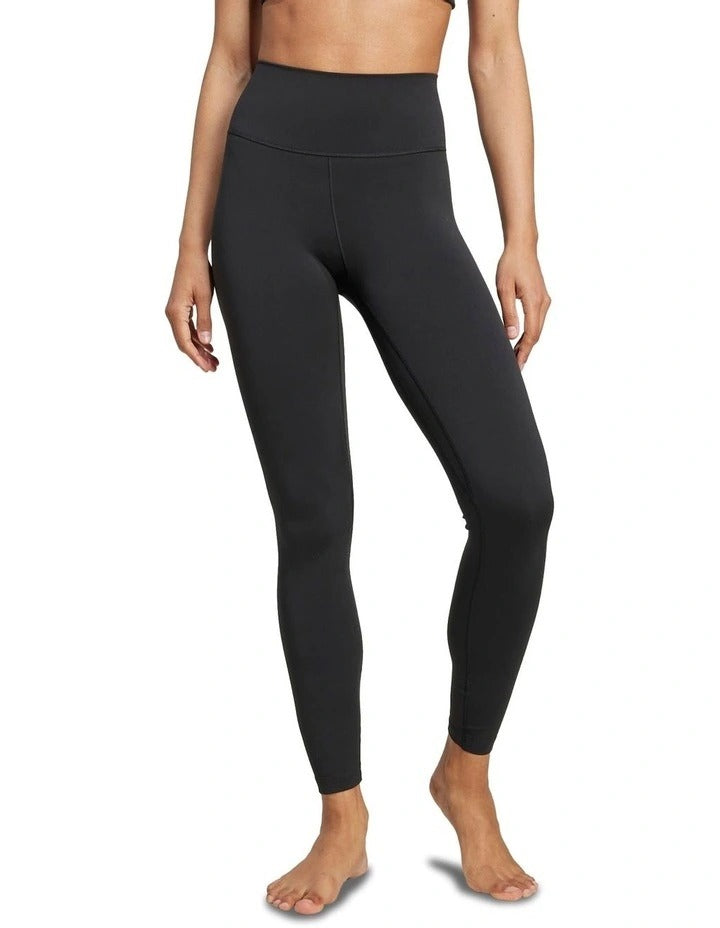 Adidas All Me 7/8 Leggings in black for women, high-rise fit, lightweight recycled polyester stretch fabric for yoga and training
