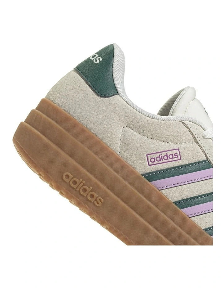 Adidas VL Court Bold Women’s Shoes with medium heel height, leather upper, platform sole, and stylish low-profile design in durable comfort.