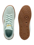 Women’s Puma Club II Sneakers with suede leather upper, flat heel, SoftFoam+ cushioning, and classic Puma design