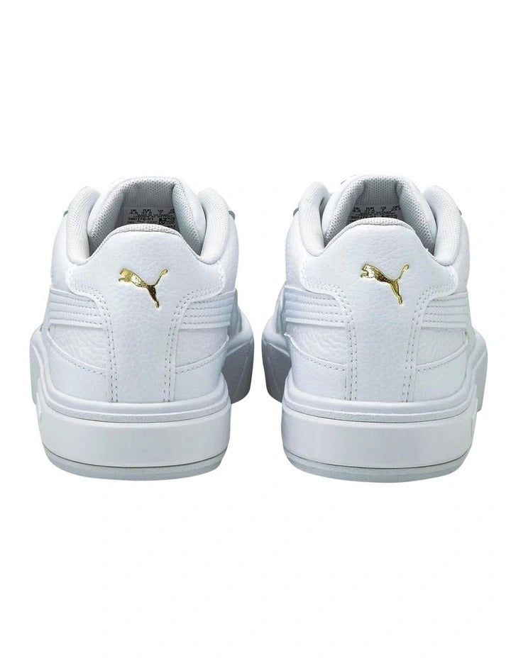 PUMA Cali Star Women's Leather Sneakers Flat Heel Rubber Outsole Stylish TPU Wrap White Shoes