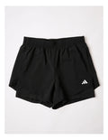 Adidas Aeroready Made for Training Minimal Two-in-One Shorts with Moisture-Wicking Inner Tight, 100% Recycled Polyester