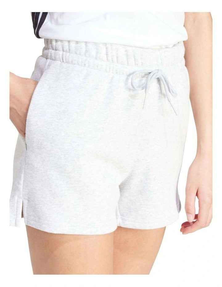 Adidas Essentials Small Logo Feel Cozy Shorts for Men, 70% Cotton 30% Recycled Polyester, Soft Fleece, Sporty 3 Bar Logo, Comfortable Casual Wear