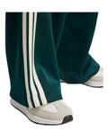Adidas Stadium 3-Stripes Track Tracksuit Bottoms in black with satin piping and signature 3-stripes down the sides