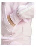 Adidas Essentials 3-Stripes Full-Zip Fleece Hoodie in soft brushed-back fleece with chest logo and adjustable hood