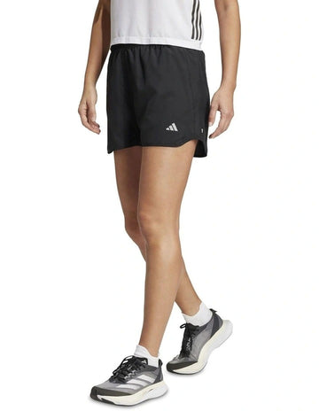 Adidas Run It Shorts for women made with recycled polyester, lightweight breathable fabric with Aeroready moisture control and reflective details.
