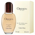 Calvin Klein Obsession For Men Eau de Toilette 30ml bottle with sleek amber fragrance design