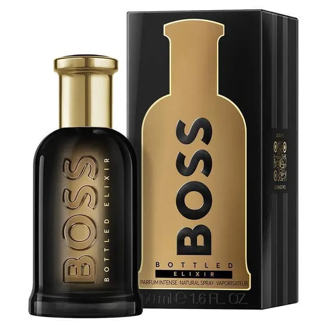 Hugo Boss Bottled Elixir Eau de Parfum 50ml luxury men’s fragrance bottle