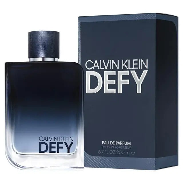 Calvin Klein Defy Eau de Parfum 200ml men’s fragrance bottle with sleek modern design