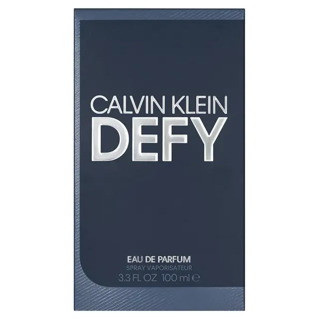 Calvin Klein Defy Eau de Parfum 100ml men’s fragrance bottle with sleek modern design