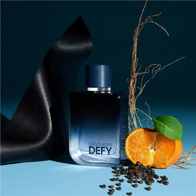 Calvin Klein Defy Eau de Parfum 100ml men’s fragrance bottle with sleek modern design