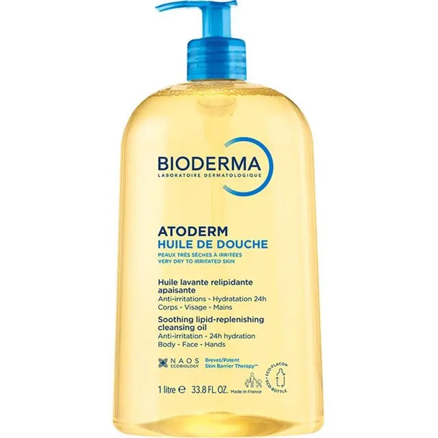 Bioderma Atoderm Shower Oil for dry skin hydration and nourishment.