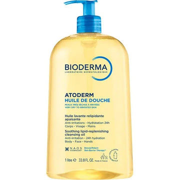 Bioderma Atoderm Shower Oil for dry skin hydration and nourishment.