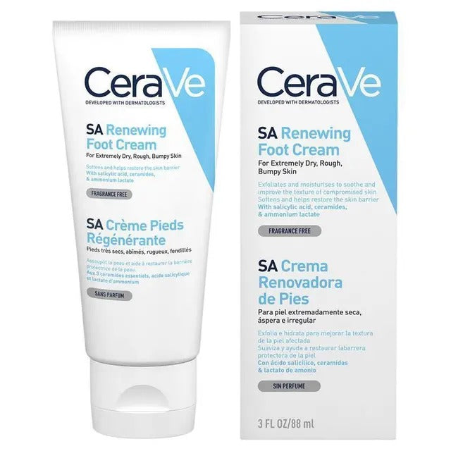 CeraVe SA Foot Cream with Salicylic Acid for Dry, Cracked Skin