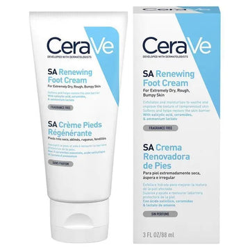 CeraVe SA Foot Cream with Salicylic Acid for Dry, Cracked Skin