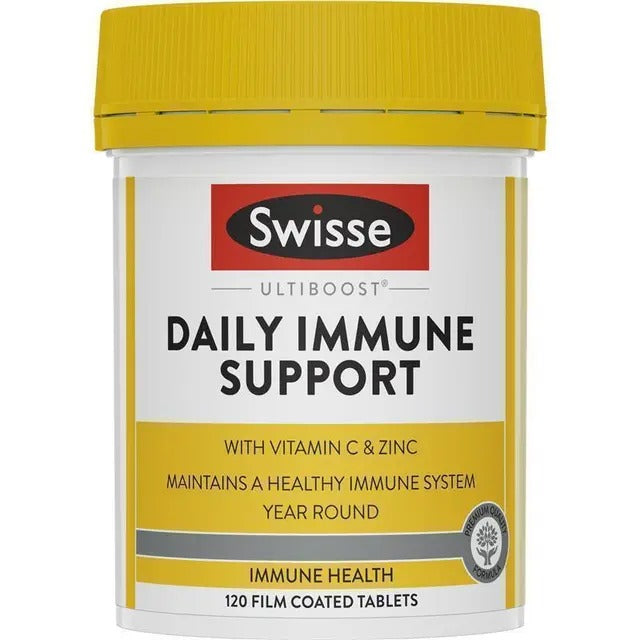 Swisse Daily Immune Support 120 Tablets – immune health with Vitamin C & Zinc.