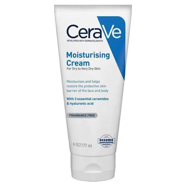 CeraVe Moisturising Cream 177ml for dry skin with ceramides and hyaluronic acid