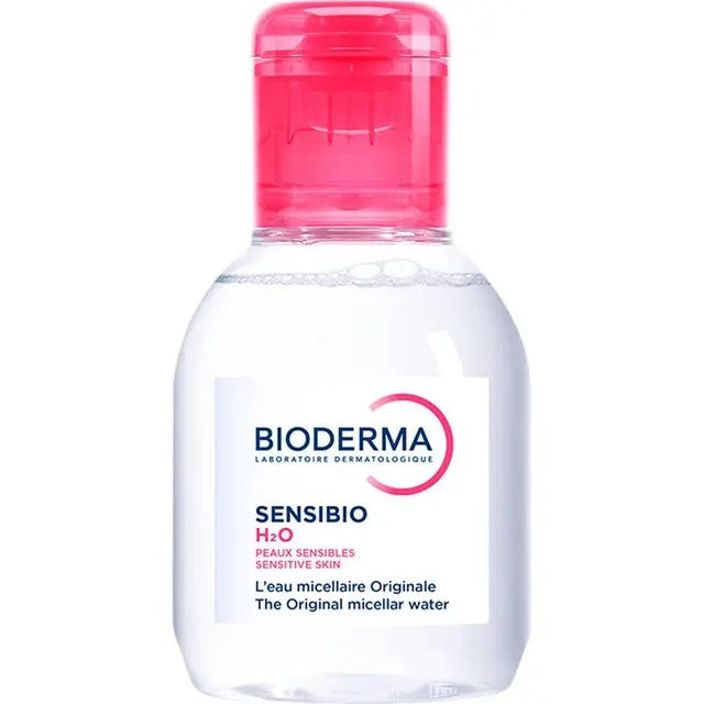 Bioderma Sensibio H2O Micellar Water Cleanser 100ml for sensitive skin — soothing, rinse-free makeup remover.