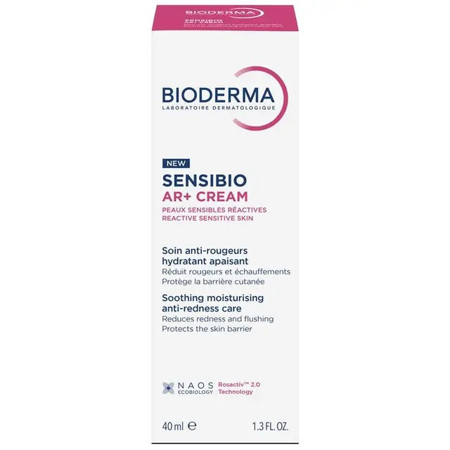 Bioderma Sensibio AR+ cream for redness-prone sensitive skin, soothes and hydrates.