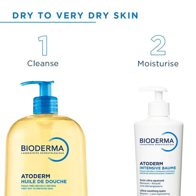 Bioderma Atoderm Shower Oil for dry skin hydration and nourishment.