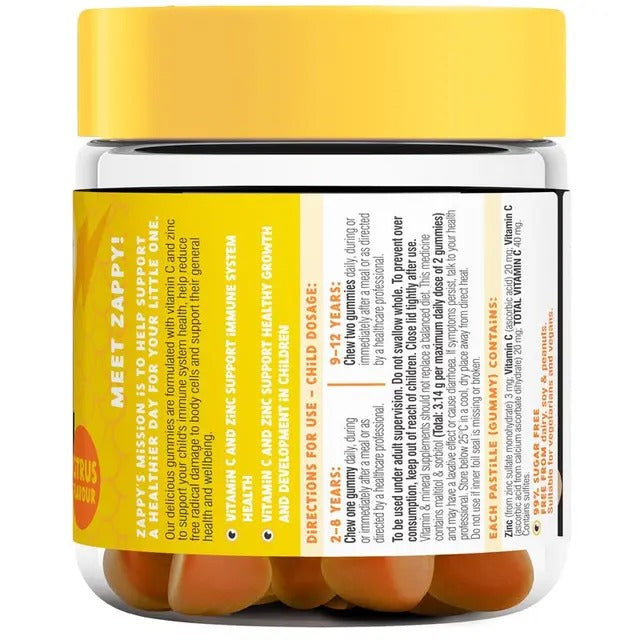 Little Swisse Vitamin C + Zinc Gummies for kids – immune support citrus chews