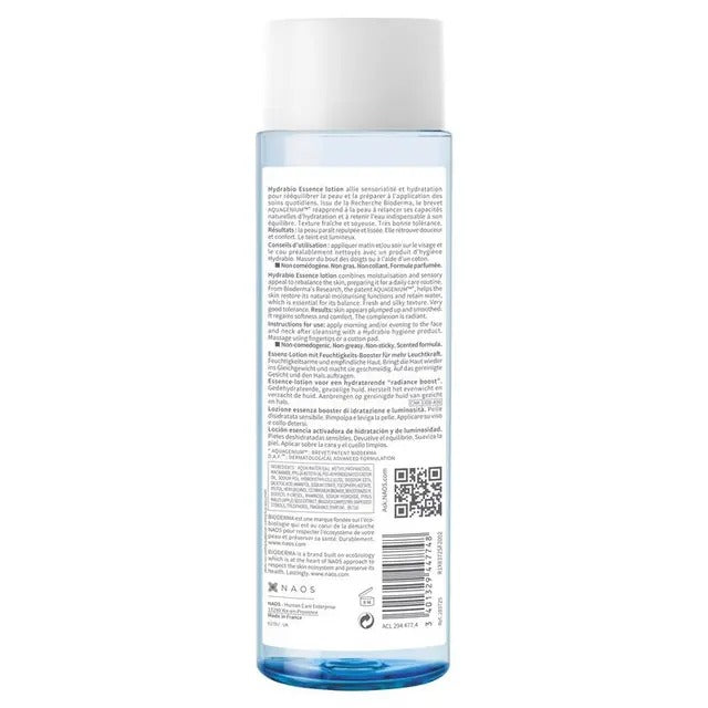 Bioderma Hydrabio Essence Lotion 200ml for dehydrated skin — hydrates, smooths, and boosts radiance.