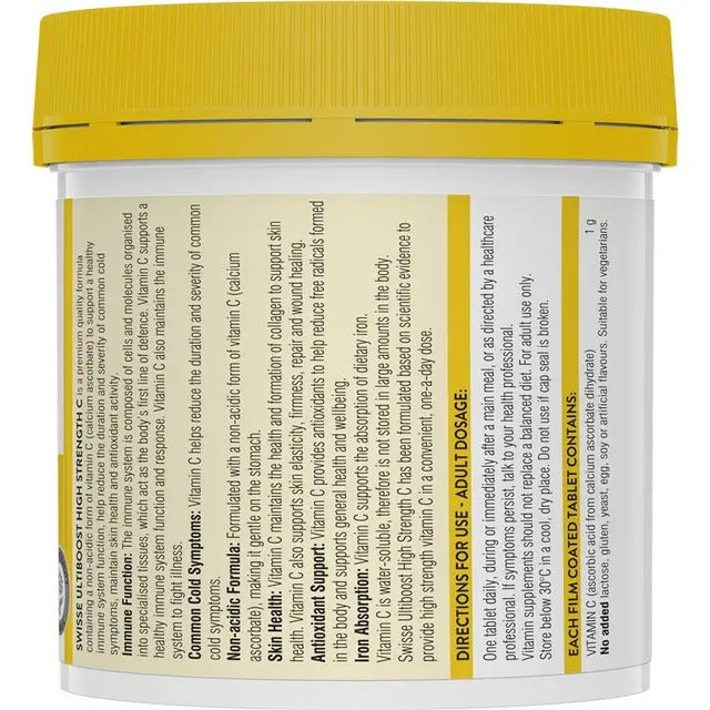 Swisse High Strength Vitamin C 1000mg 250 Tablets Exclusive Size