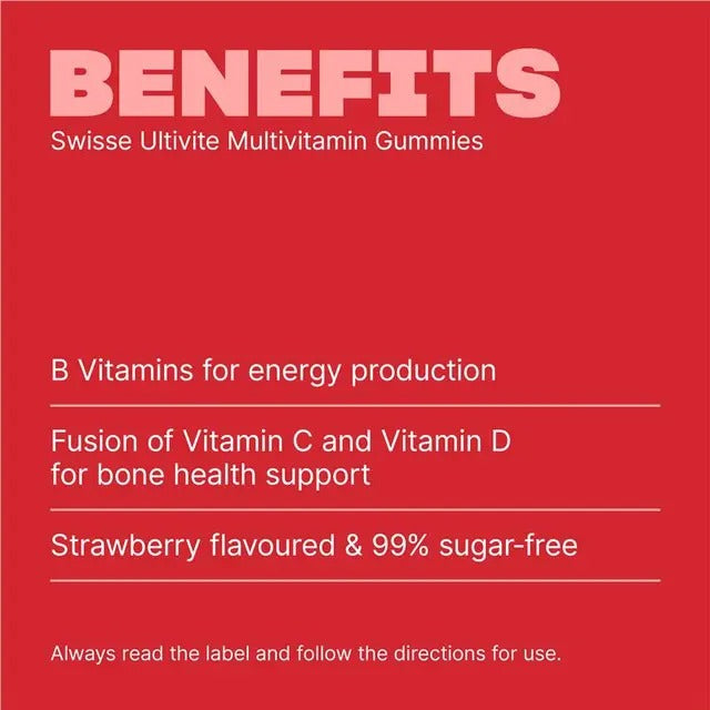 Swisse Ultiboost Multivitamin Gummies 120 Pack – 99% sugar-free daily vitamins for energy, immunity, and vitality.