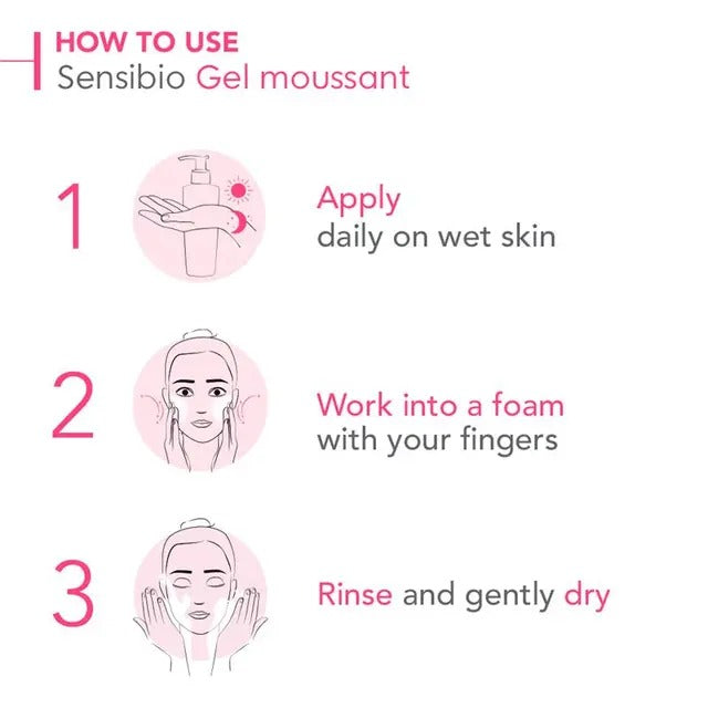 Bioderma Sensibio Gel Moussant 200ml gentle micellar cleanser for sensitive skin.