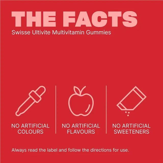 Swisse Ultiboost Multivitamin Gummies 120 Pack – 99% sugar-free daily vitamins for energy, immunity, and vitality.