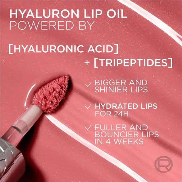 L’Oreal Paris Hyaluron Lip Oil 390 Cherry Cherie — plumping lip shine.