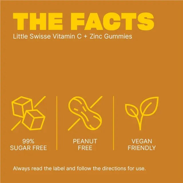 Little Swisse Vitamin C + Zinc Gummies for kids – immune support citrus chews