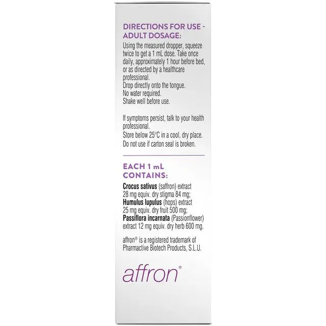 Swisse Ultiboost Saffron + Sleep Drops 30mL natural sleep support with saffron, hops, and passionflower.
