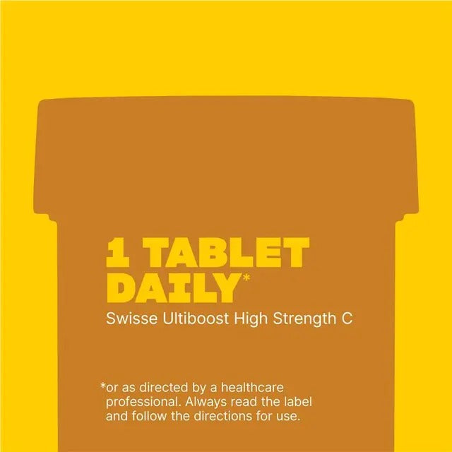 Swisse High Strength Vitamin C 1000mg 250 Tablets for immune and skin health.