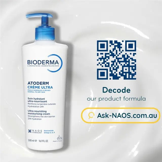 Bioderma Atoderm Crème Ultra 500ml for dry, sensitive skin.